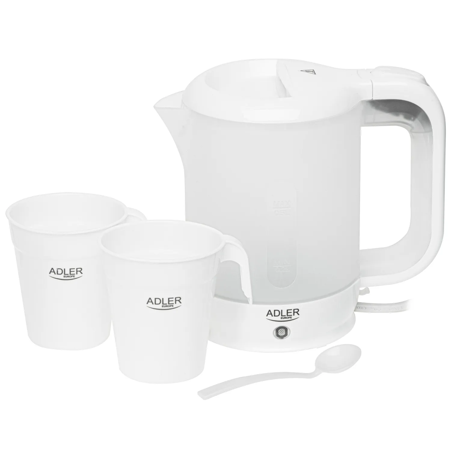 Adler AD 1381 kettle, 0.5L, 900W, White