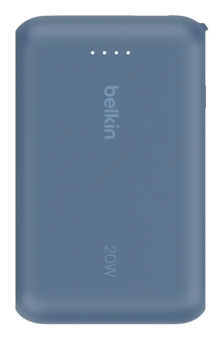 Belkin 10k PD20W Integrated USB-C Cable -varavirtalähde, sininen