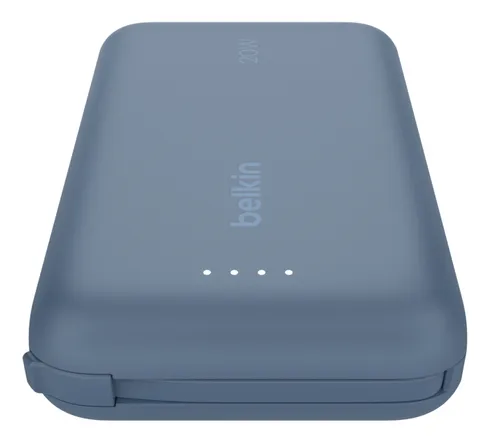 Belkin 10k PD20W Integrated USB-C Cable -varavirtalähde, sininen