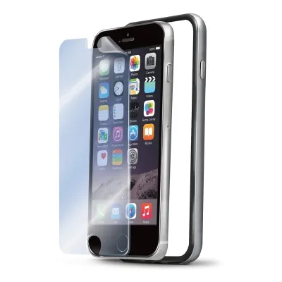 Celly Bumper iPhone 6 Plus hopea suojakehys +suojakalvo