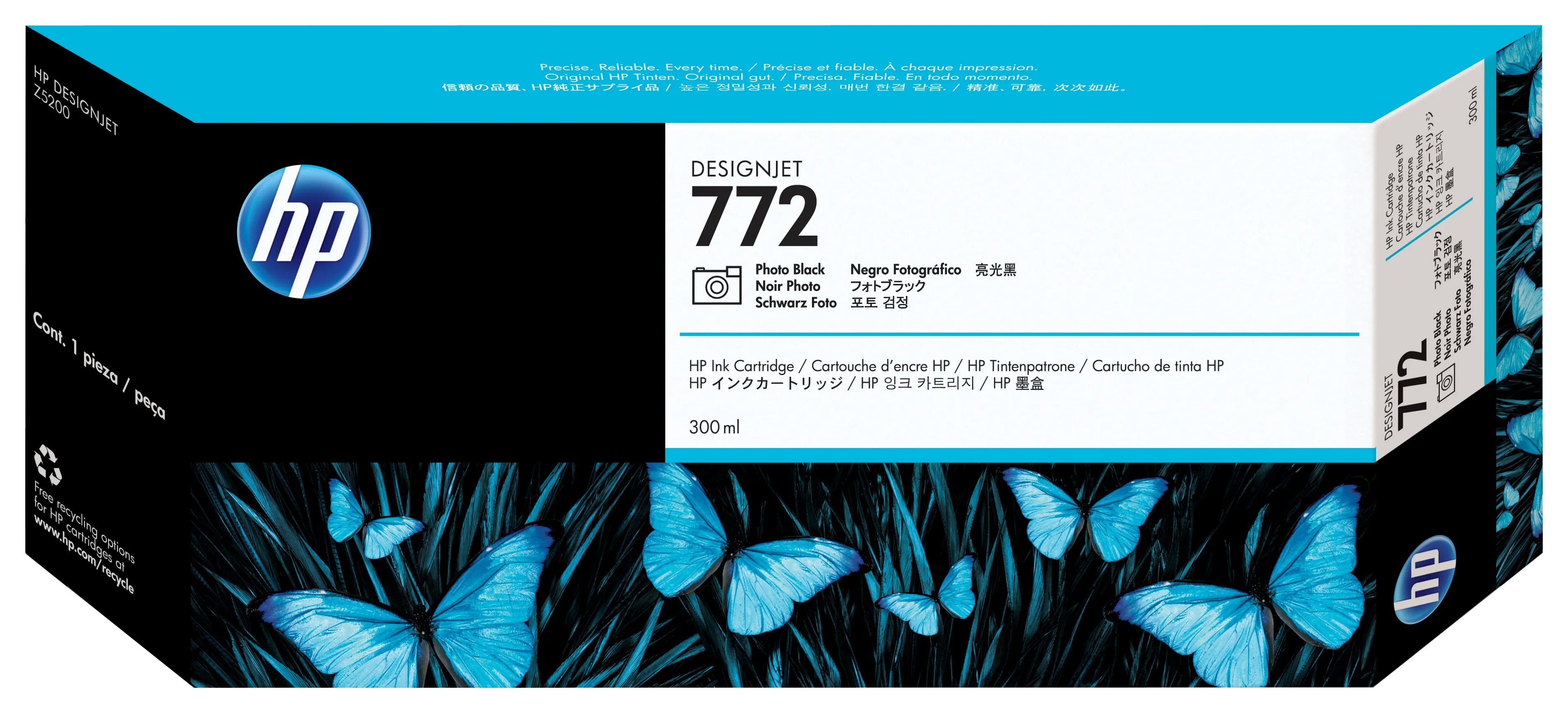 HP 772 Ink Cartridge, 300 ml, Photo Black