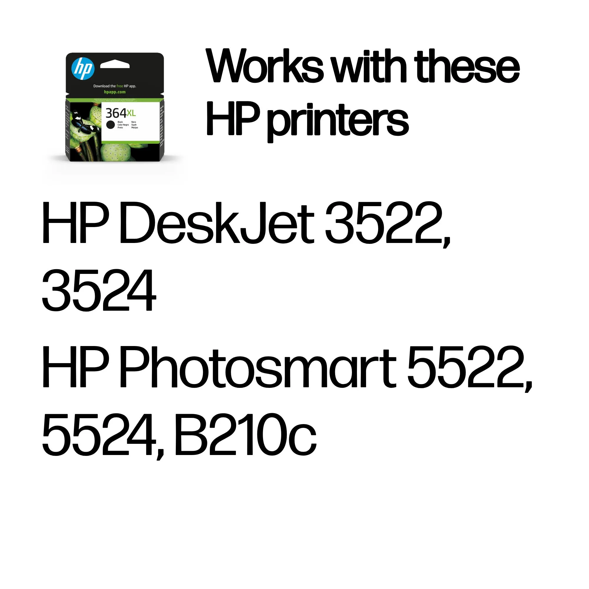 HP 364XL bl&auml;ckpatron, 18 ml, svart