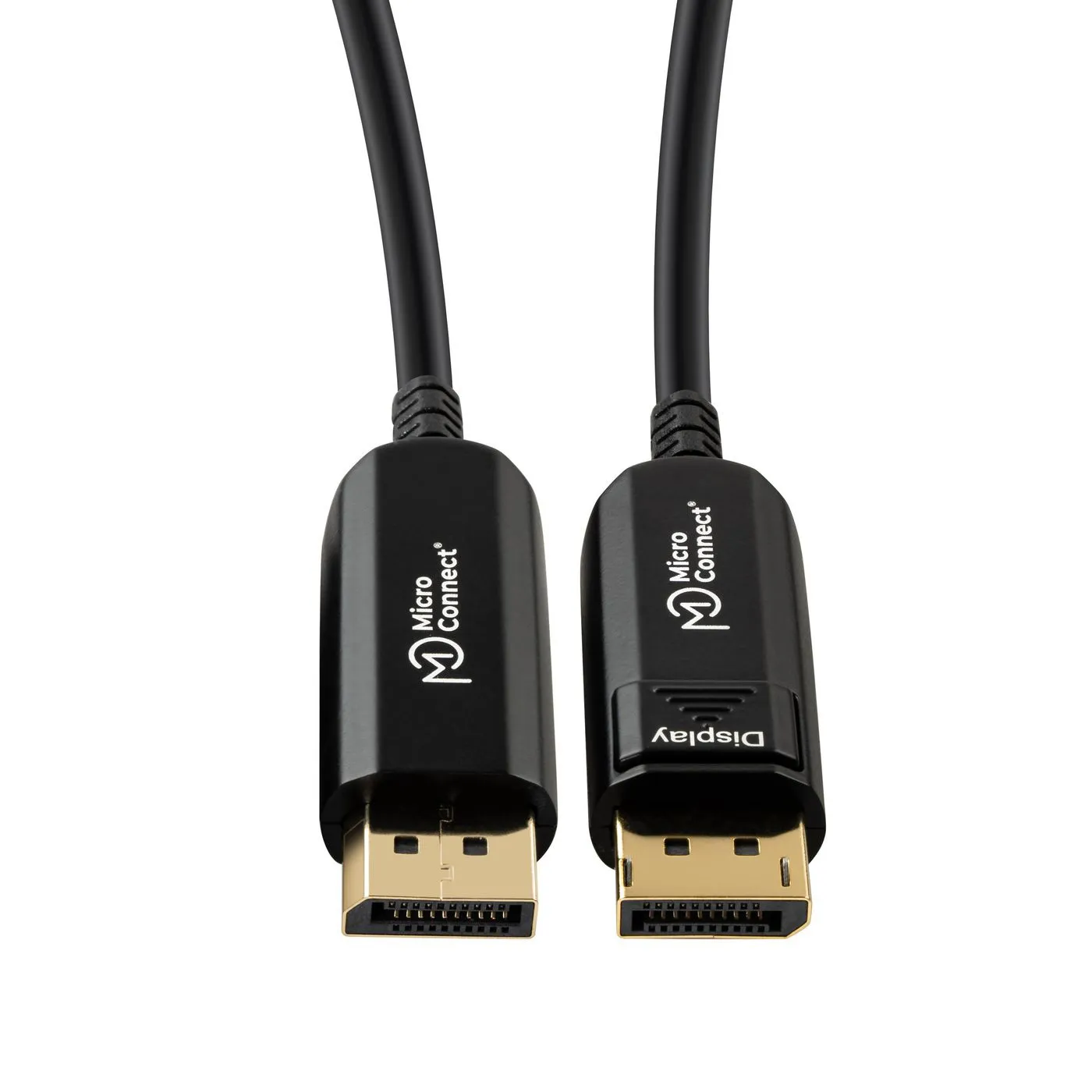 MicroConnect DisplayPort 1.4 Optical Fiber -kaapeli, jossa 8K, 50 m, musta