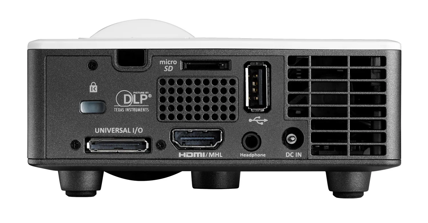 Optoma ML1050ST+ Short Throw DLP WXGA 1000 ANSI lm portabel LED-projektor, svart, vit