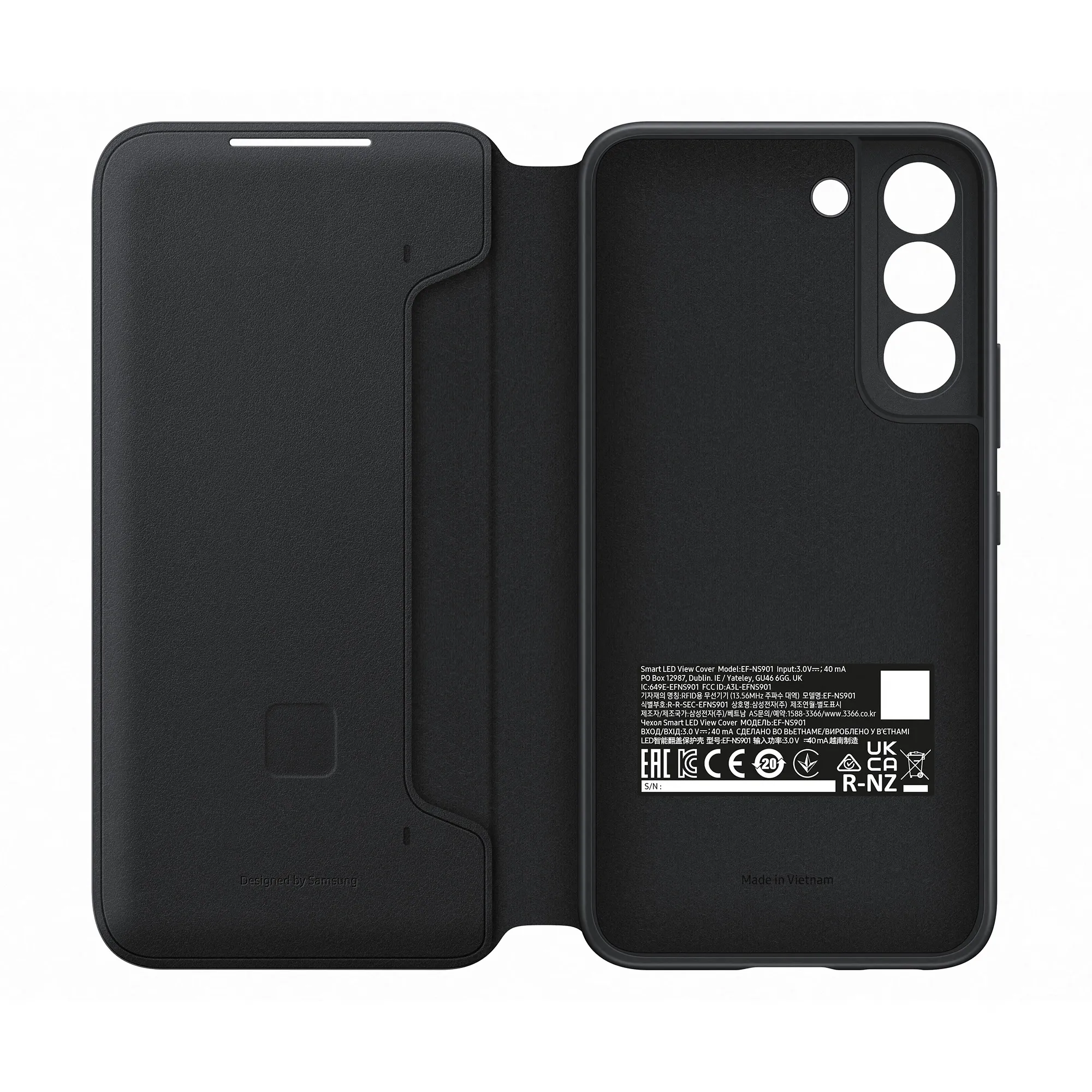 Samsung Galaxy S22 Smart LED View - Case, Black