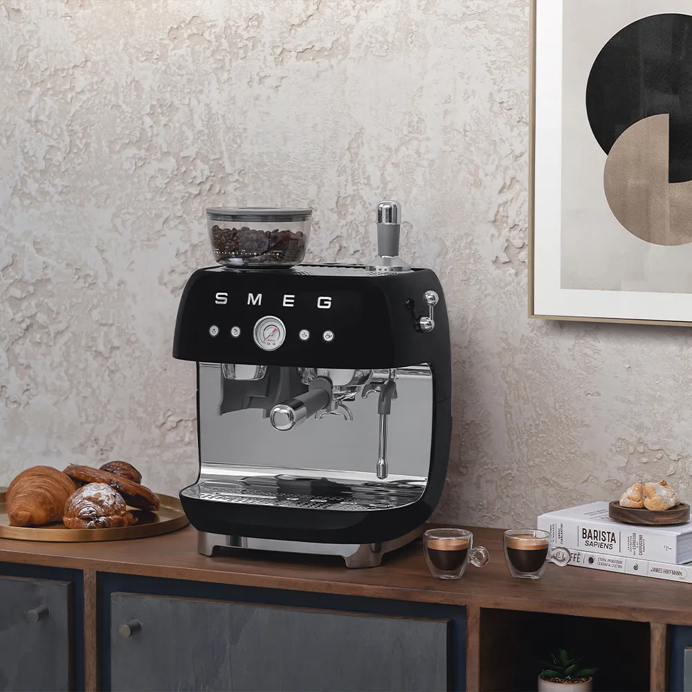 Smeg 50's Style EGF03BLEU - espresso machine, Black