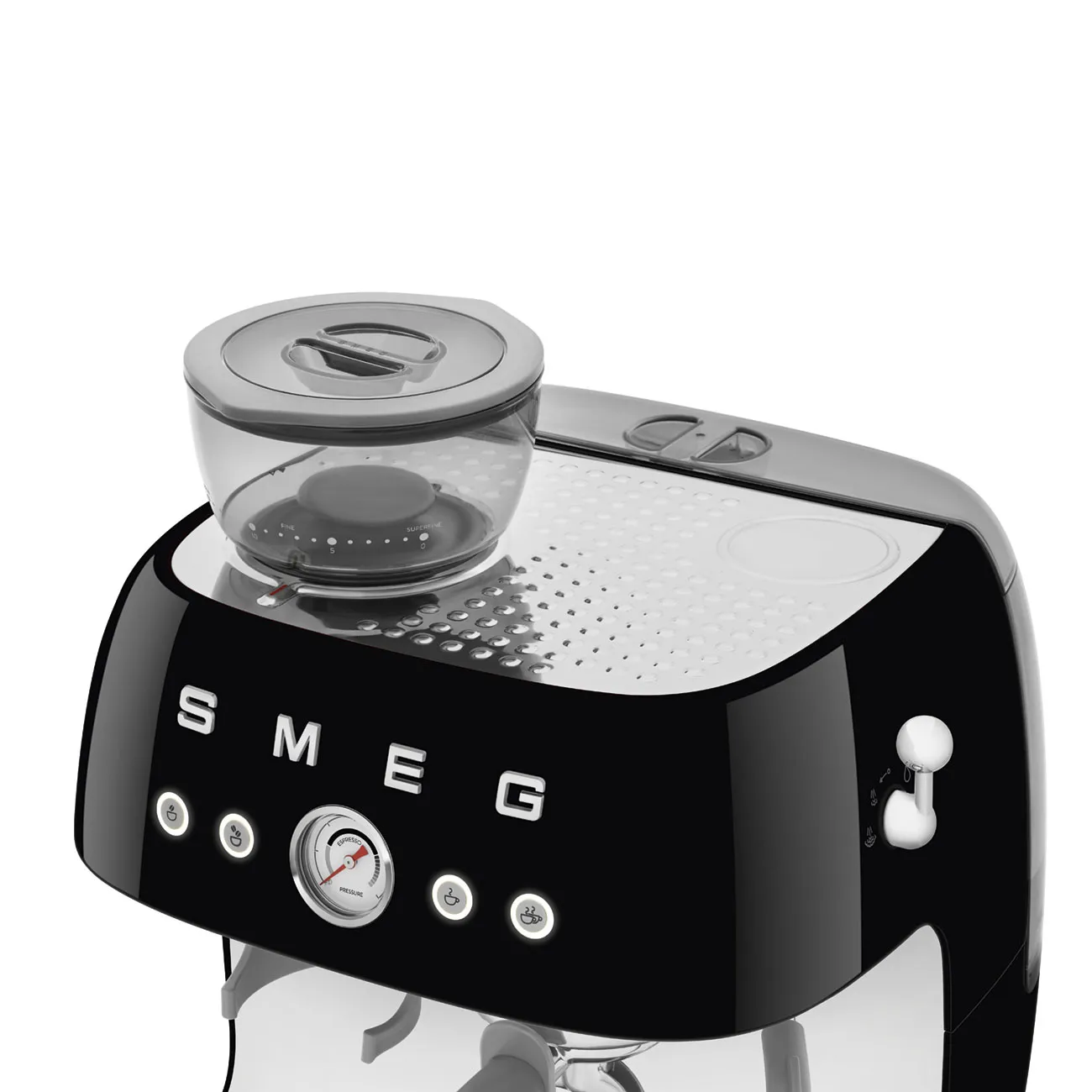 Smeg 50's Style EGF03BLEU manuell espressomaskin, svart