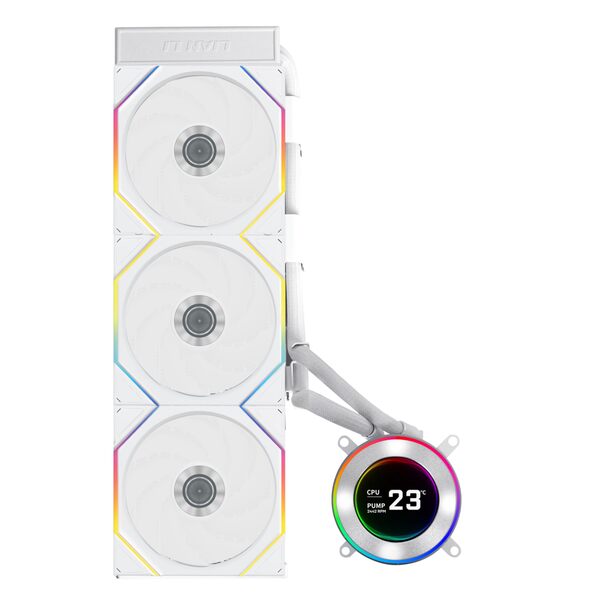 Lian Li Hydroshift II LCD-C 360TL 360mm RGB Liquid Cooler, White