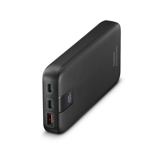 Hama Power Delivery 10000mAh 2xUSB-C+1xUSB-A - powerbank, Black