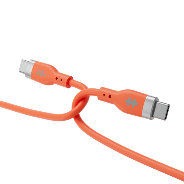 HYPER HyperJuice Flex USB-C cable, 60W, 1.5 m, Orange