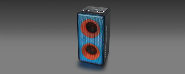 Muse M-1808 DJ - party -kaiutin, RGB/LED