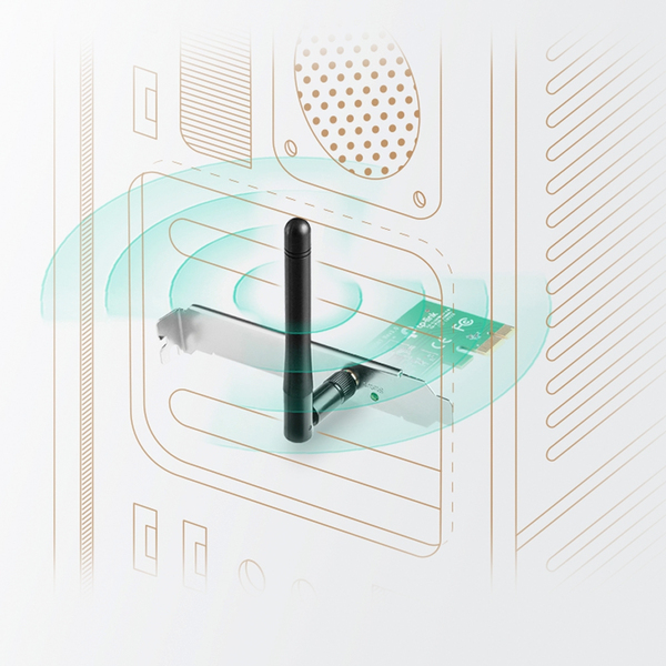TP-Link TL-WN781ND Wireless N PCI Express Adapter, 150Mbps, PCIe, 802.11b/g/n