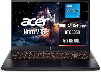 Acer Nitro V 15 15.6" i5-210H, 16GB, 512GB, RTX 5050 8GB, Win 11 Home - Gaming Notebook, Black