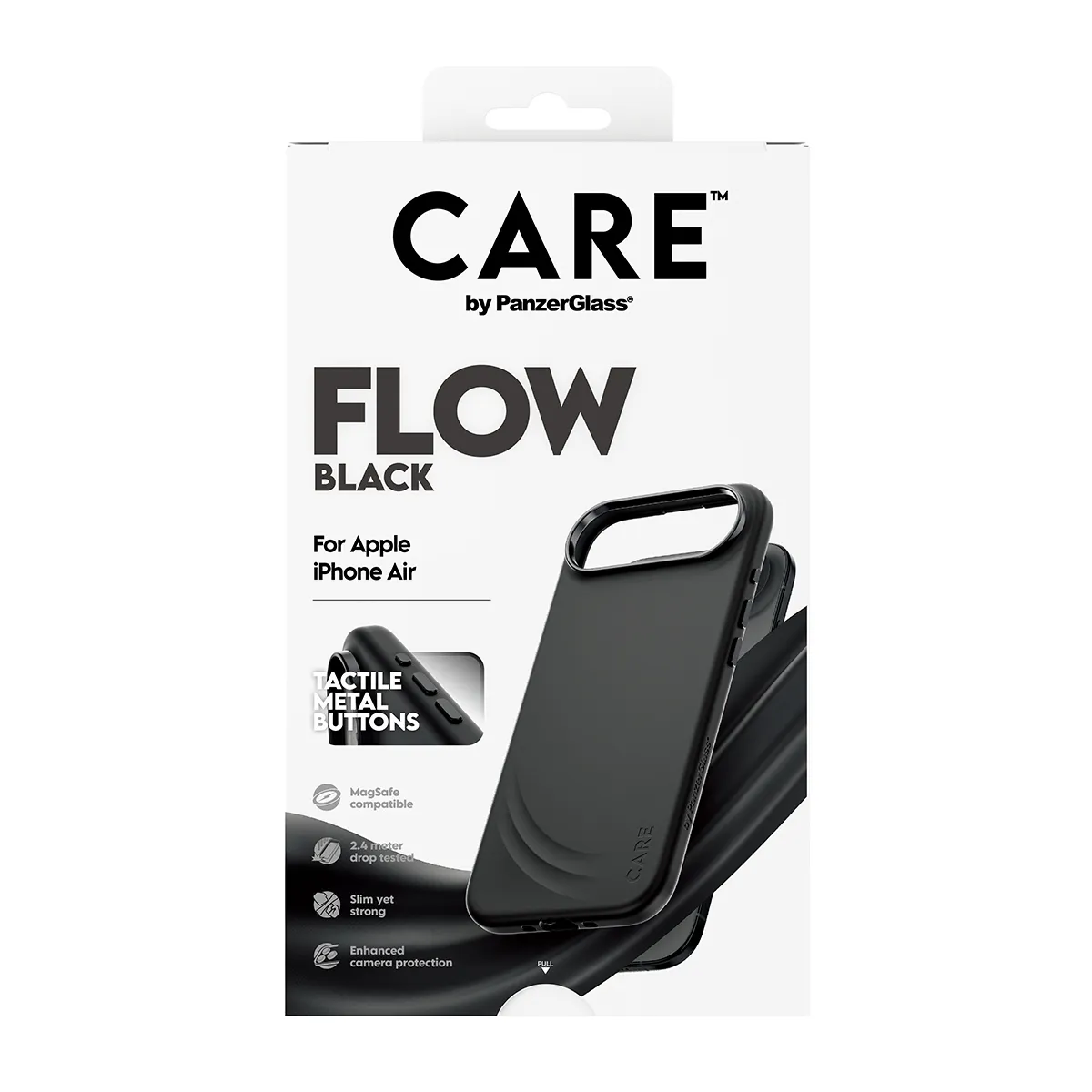 CARE by PanzerGlass Feature FLOW MagSafe fodral f&ouml;r iPhone Air, svart
