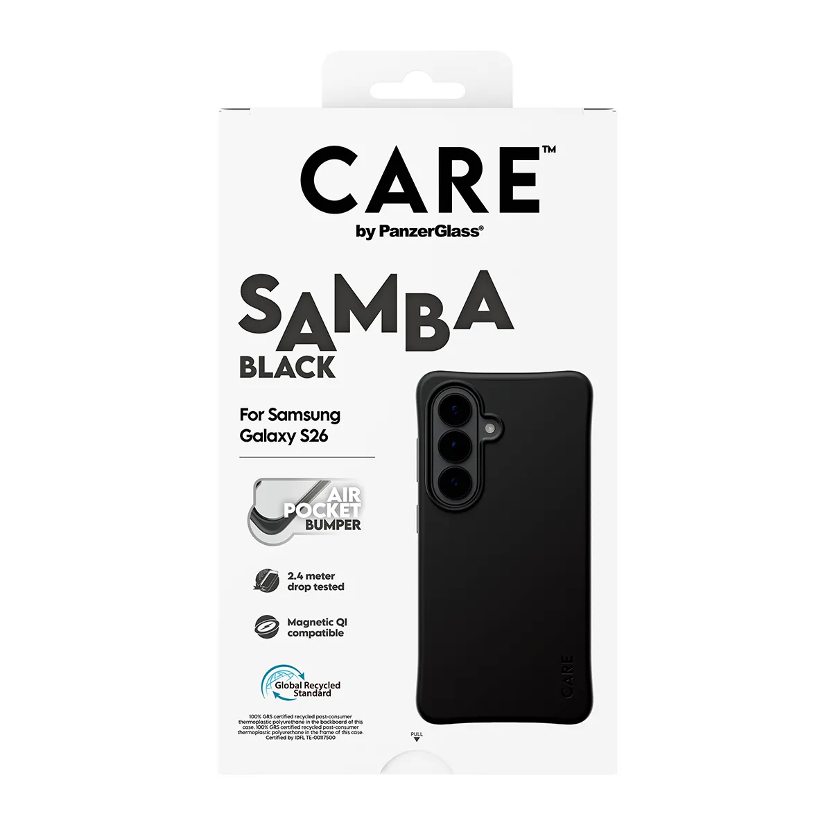 PanzerGlass CARE Samba Case for Galaxy S26, Black