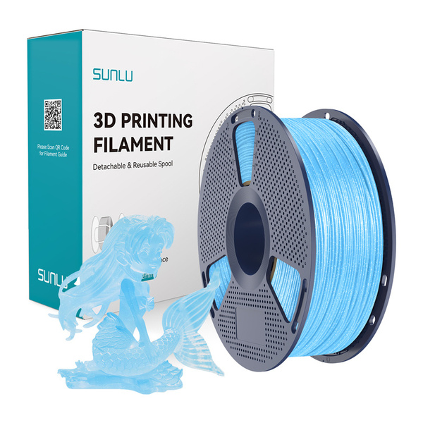 SUNLU PLA 1.75 mm, 1 kg 3D Printer Filament, Shiny Blue