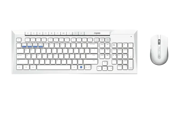 Rapoo 8200M Office Multi-Mode - Keyboard/Mouse Set, White