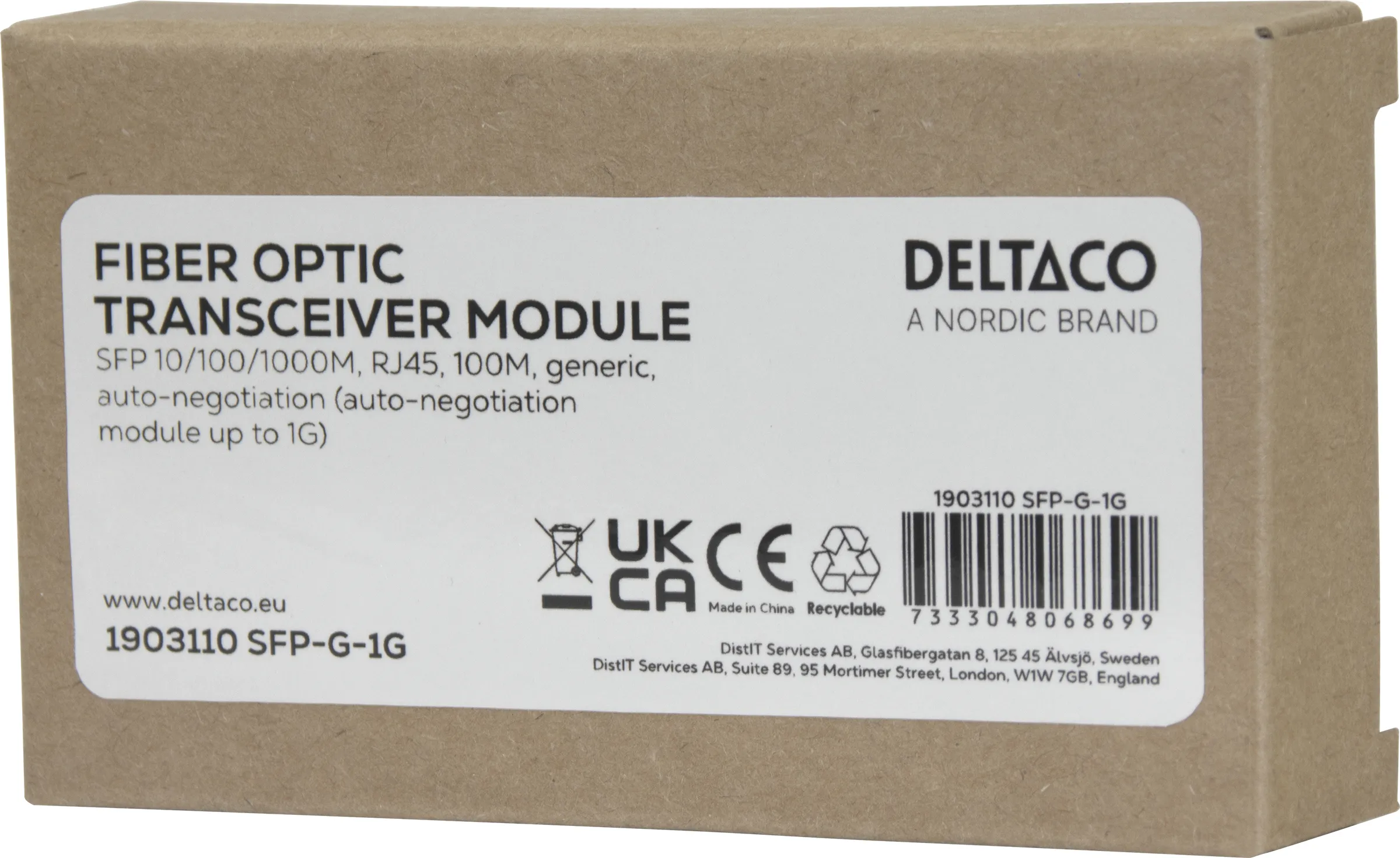 Deltaco 10/100/1000BASE-T RJ45 SFP