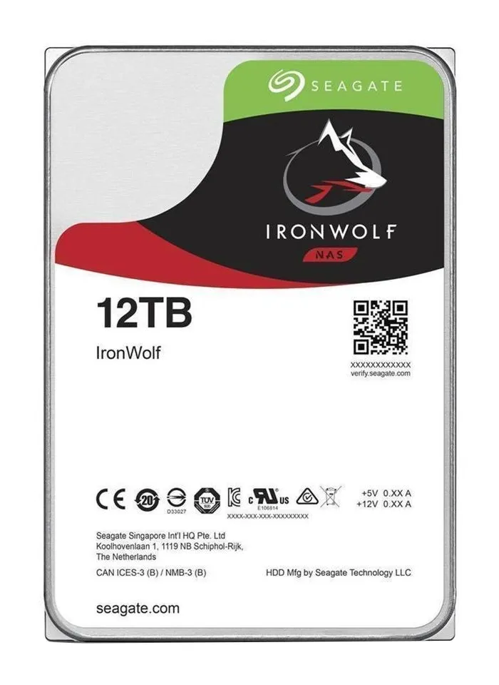 Seagate IronWolf NAS 3.5", 12 Tt, 7200 RPM, 256 MB -kovalevy