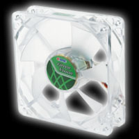 TITAN Green Vision chassiefl&auml;kt, 92x92x25 mm, kullager, 3-pin, 12 dBA