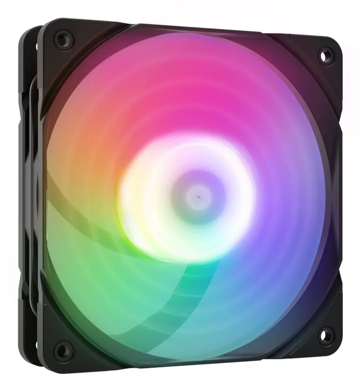 Zalman ZM-AF120RARGBBLACK PWM ARGB -tuuletin, hydraulinen laakeri, 120 mm, musta