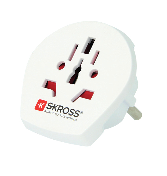 SKROSS World -sovitin, 200 maata, 2 x USB(5V,2400mA) 100/250V 6,3A