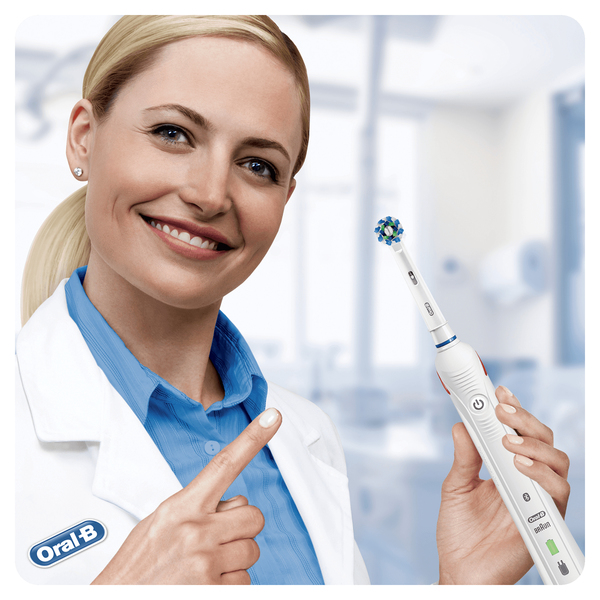 BRAUN S&Auml;HK&Ouml;HAMMASHARJA ORAL-B SMART4000N. Litiumi-akulla ja Premium laturilla. 3D-teknologia, 8 800 v&auml;r&auml;hdyst&auml;, 40 000 syk&auml;hdyst&auml;, Ammattimainen ajastin, N&auml;kyv&auml;