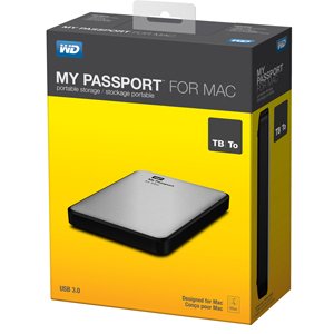 WD My Passport for Mac 1TB USB 3.0 - external hard drive 2,5" - Silver
