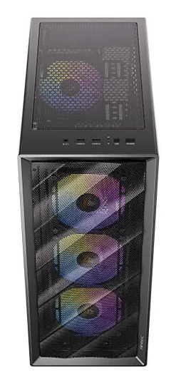 Antec AX85 ARGB Midi-Tower Case with window and RGB lighting, Black