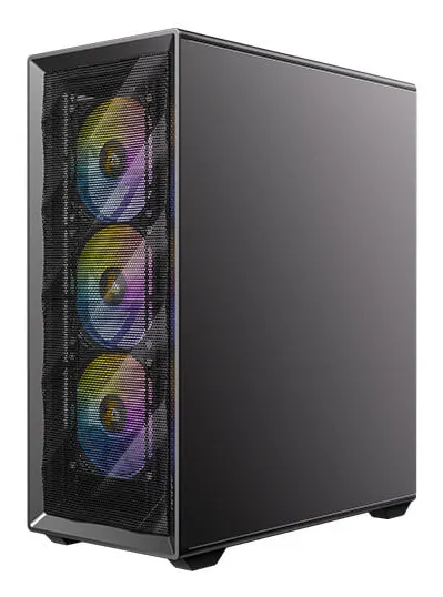 Antec AX85 ARGB Midi-Tower Case with window and RGB lighting, Black