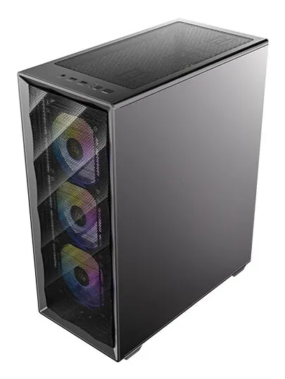 Antec AX85 ARGB Midi-Tower Case with window and RGB lighting, Black