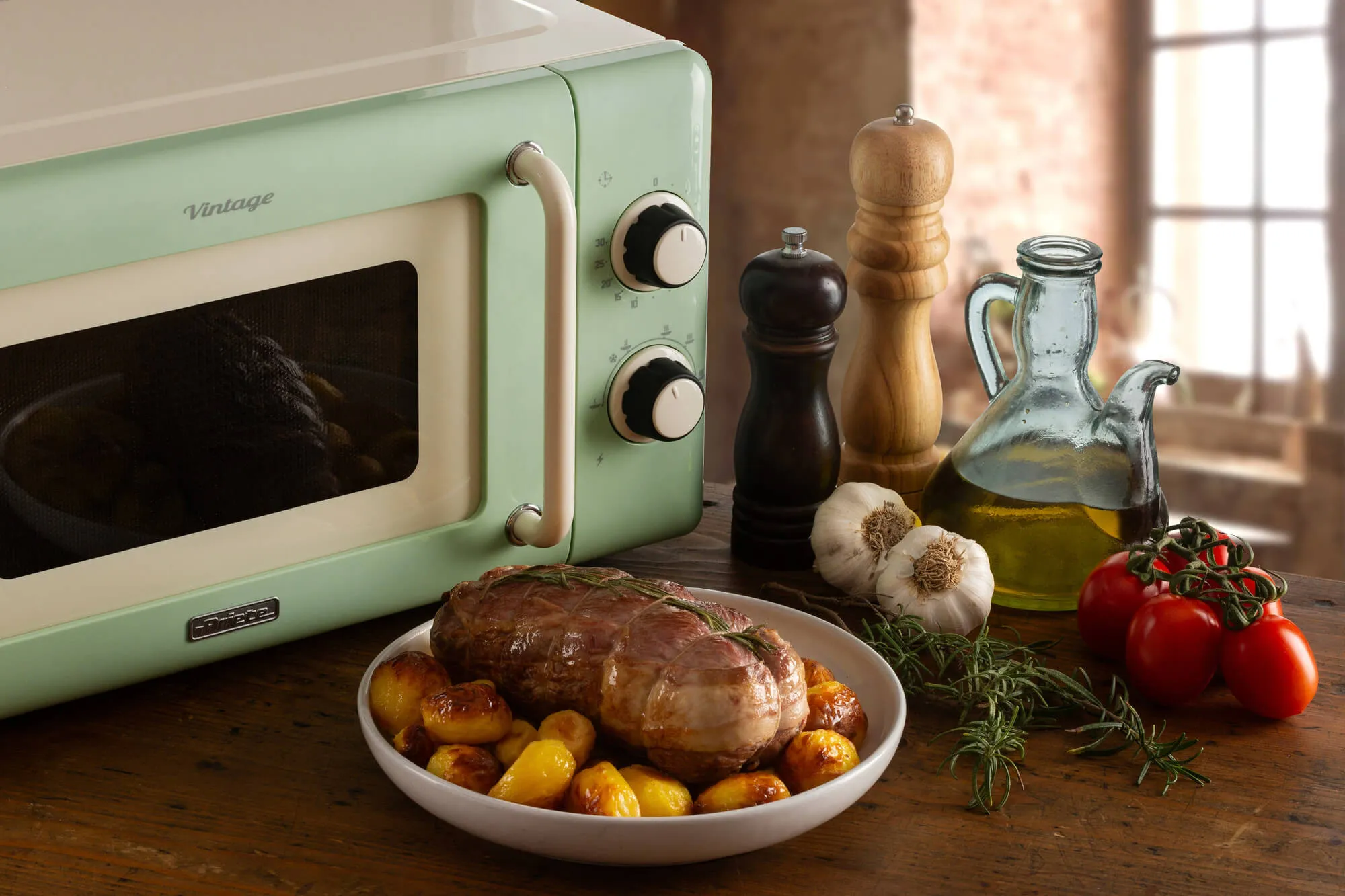 Ariete Vintage Microwave Oven 20 L 800 W Green