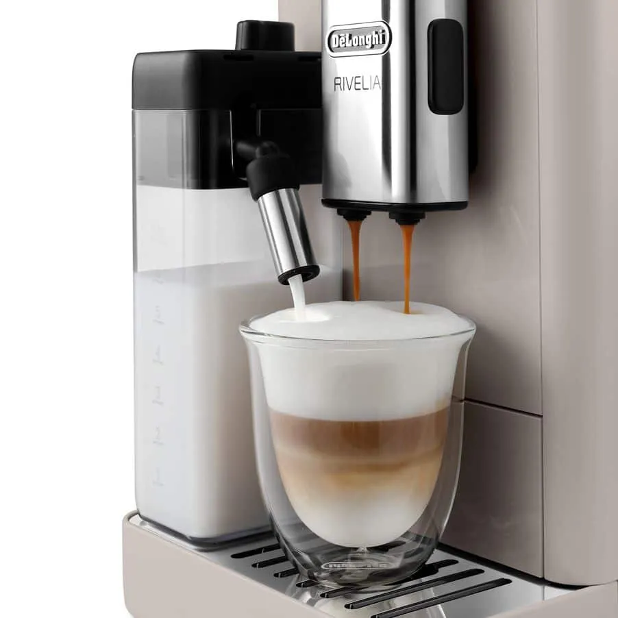 DeLonghi Rivelia EXAM440.55.BG helautomatisk espressomaskin, beige