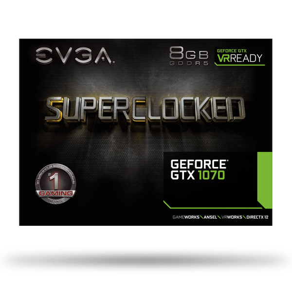 Evga GeForce GTX 1070 SC 8GB - grafikkort