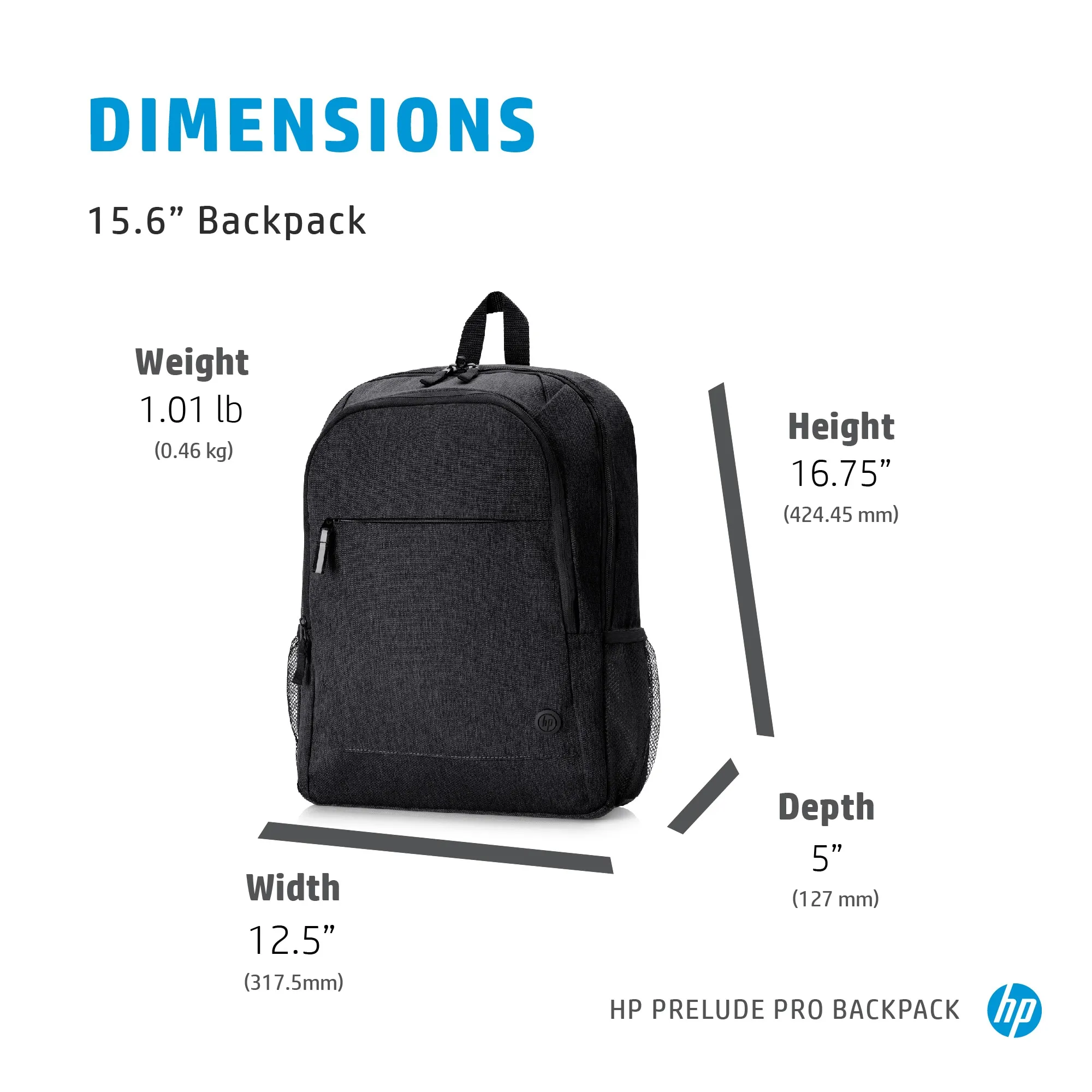 HP Prelude Pro - datorryggsäck, grå, 15.6"