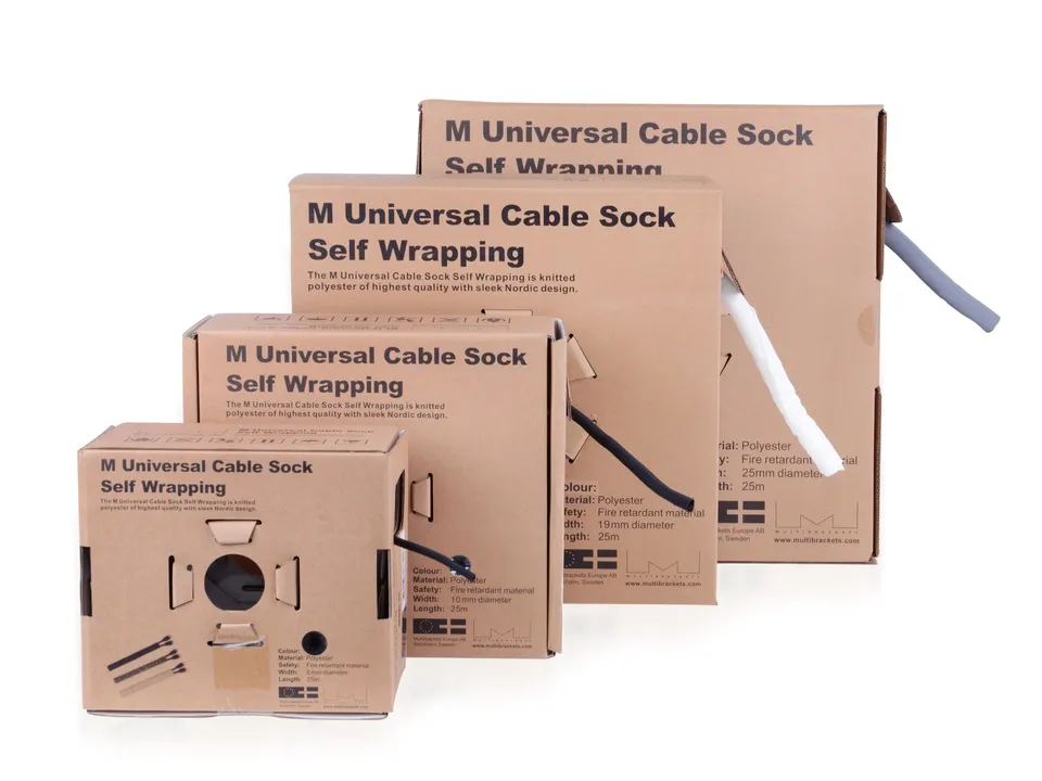 Multibrackets M Universal - Cable sock - 25 m - musta