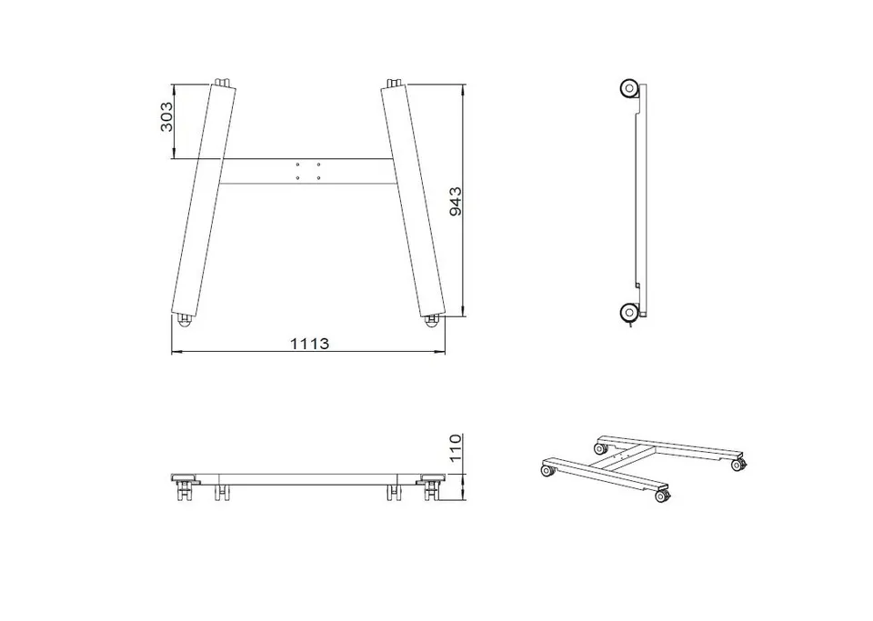 M Public Display Stand Wheelbase Black