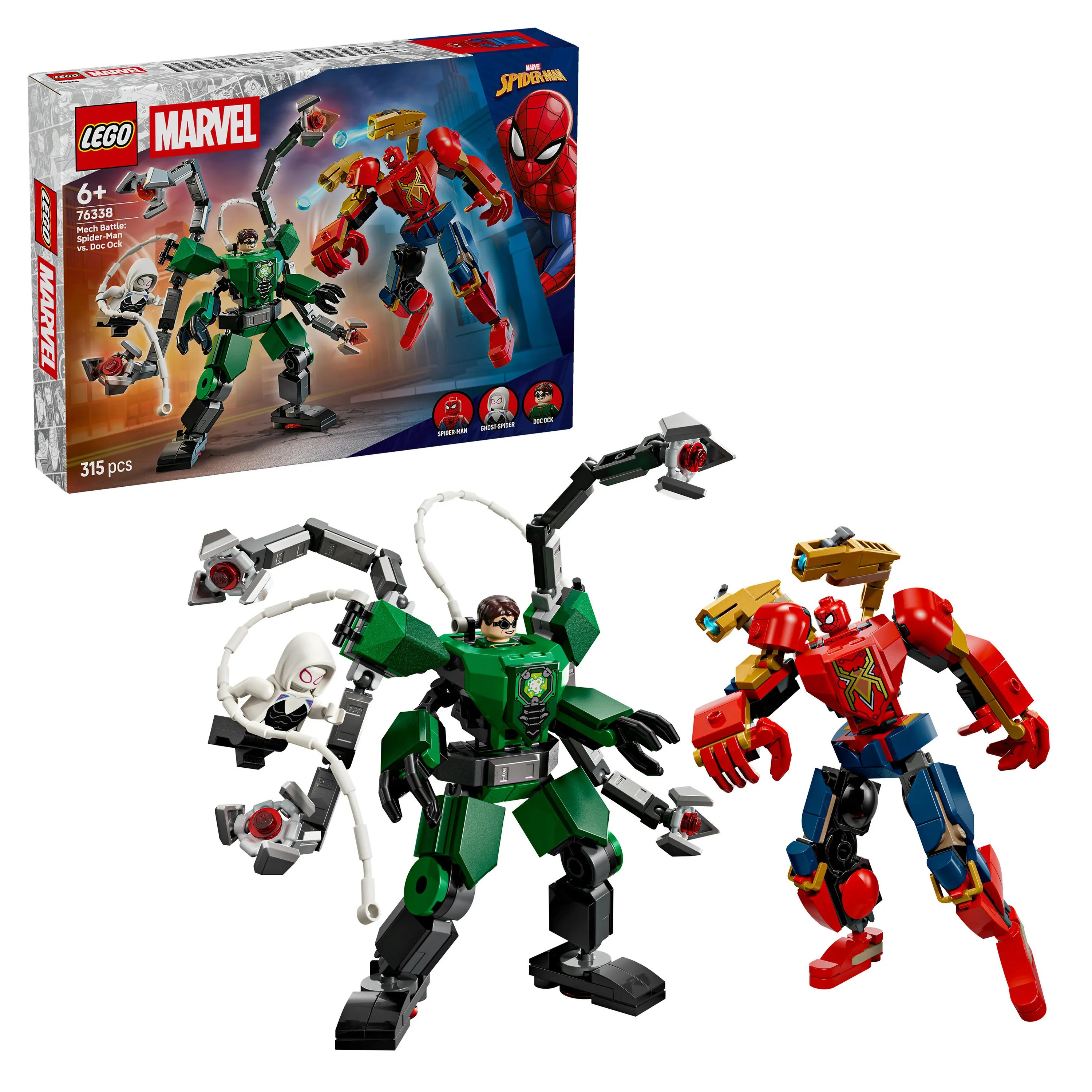 LEGO Marvel Robotstrid: Spider-Man mot Doctor Octopus 76338