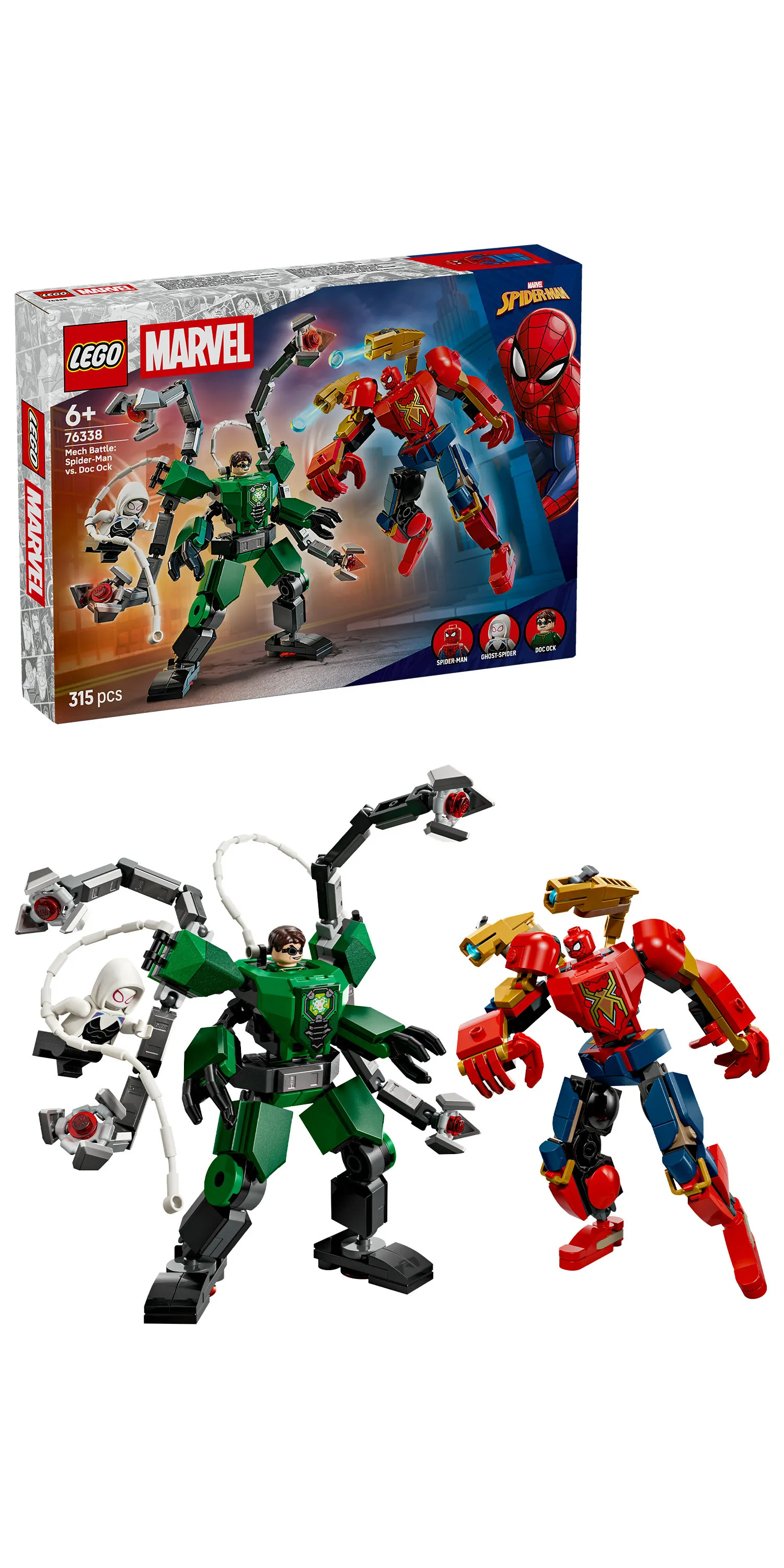 LEGO Marvel Robotstrid: Spider-Man mot Doctor Octopus 76338