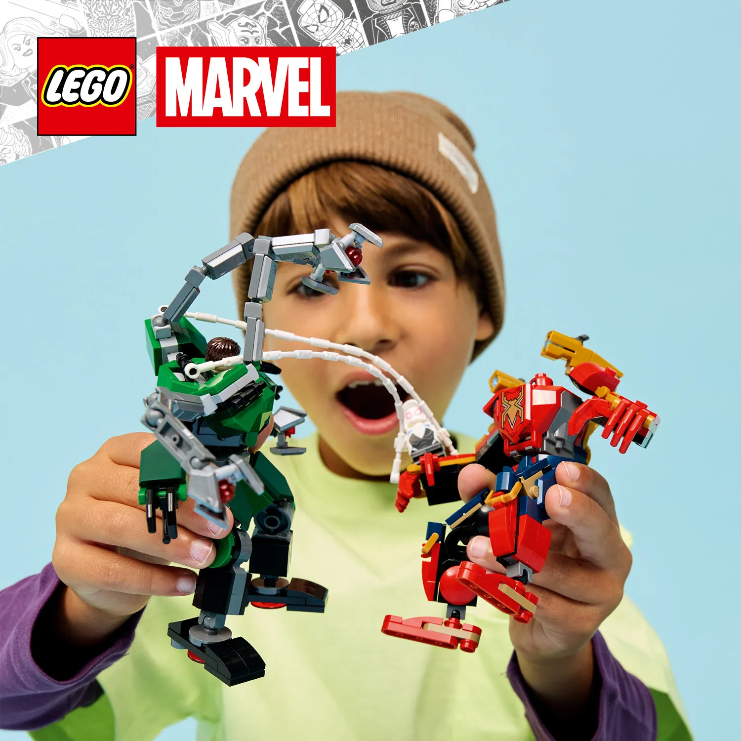 LEGO Marvel Robotstrid: Spider-Man mot Doctor Octopus 76338