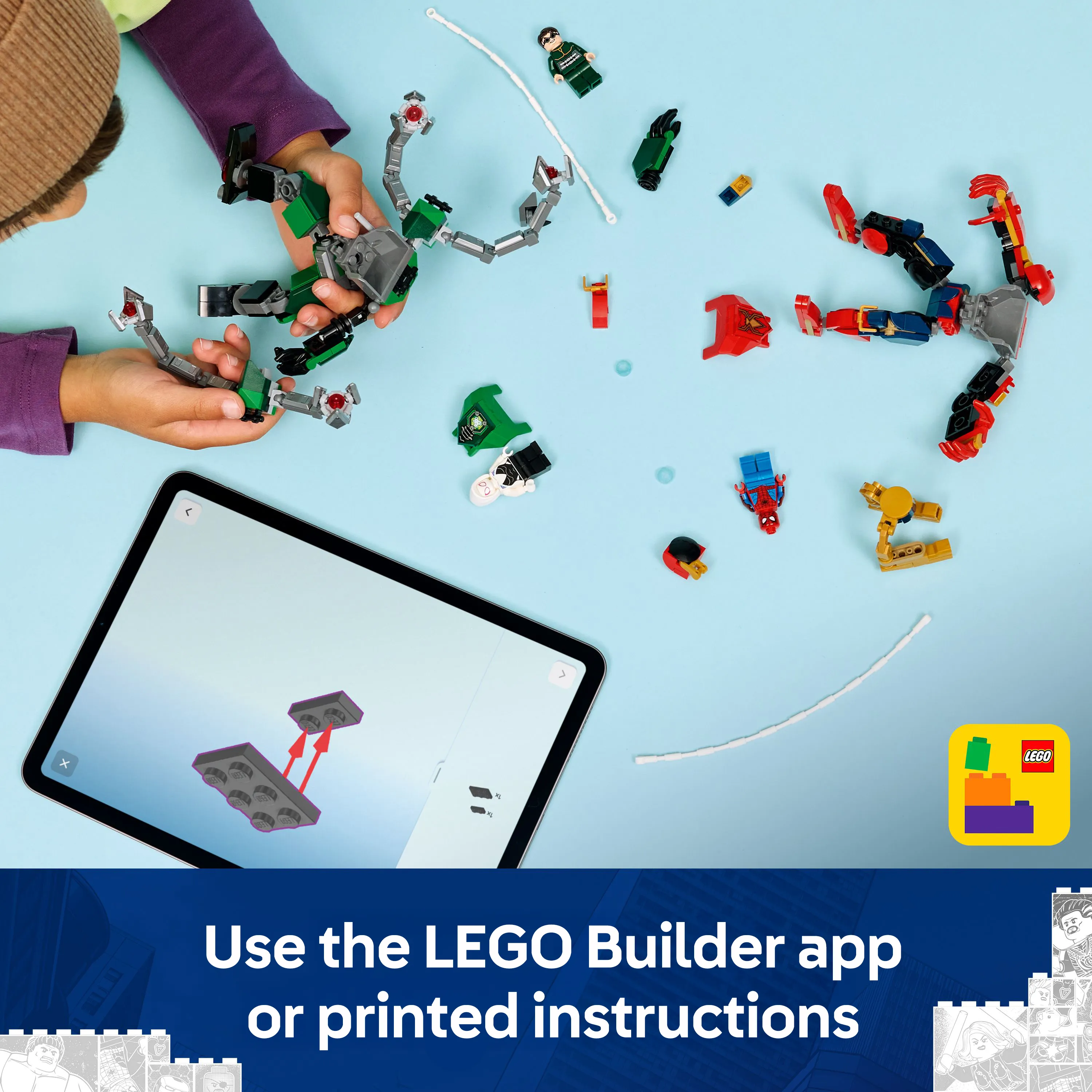 LEGO Marvel Robotstrid: Spider-Man mot Doctor Octopus 76338