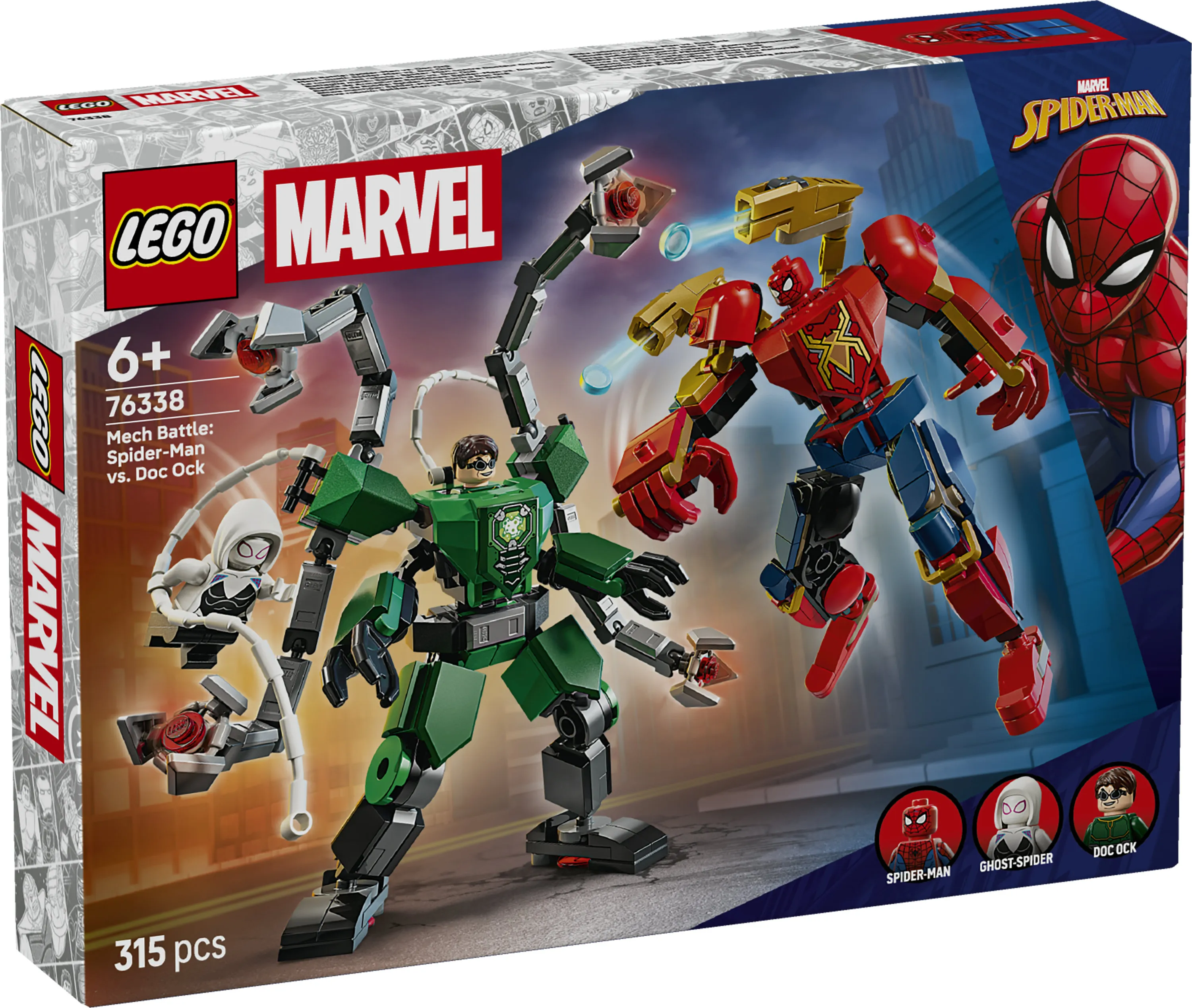 LEGO Marvel Robotstrid: Spider-Man mot Doctor Octopus 76338