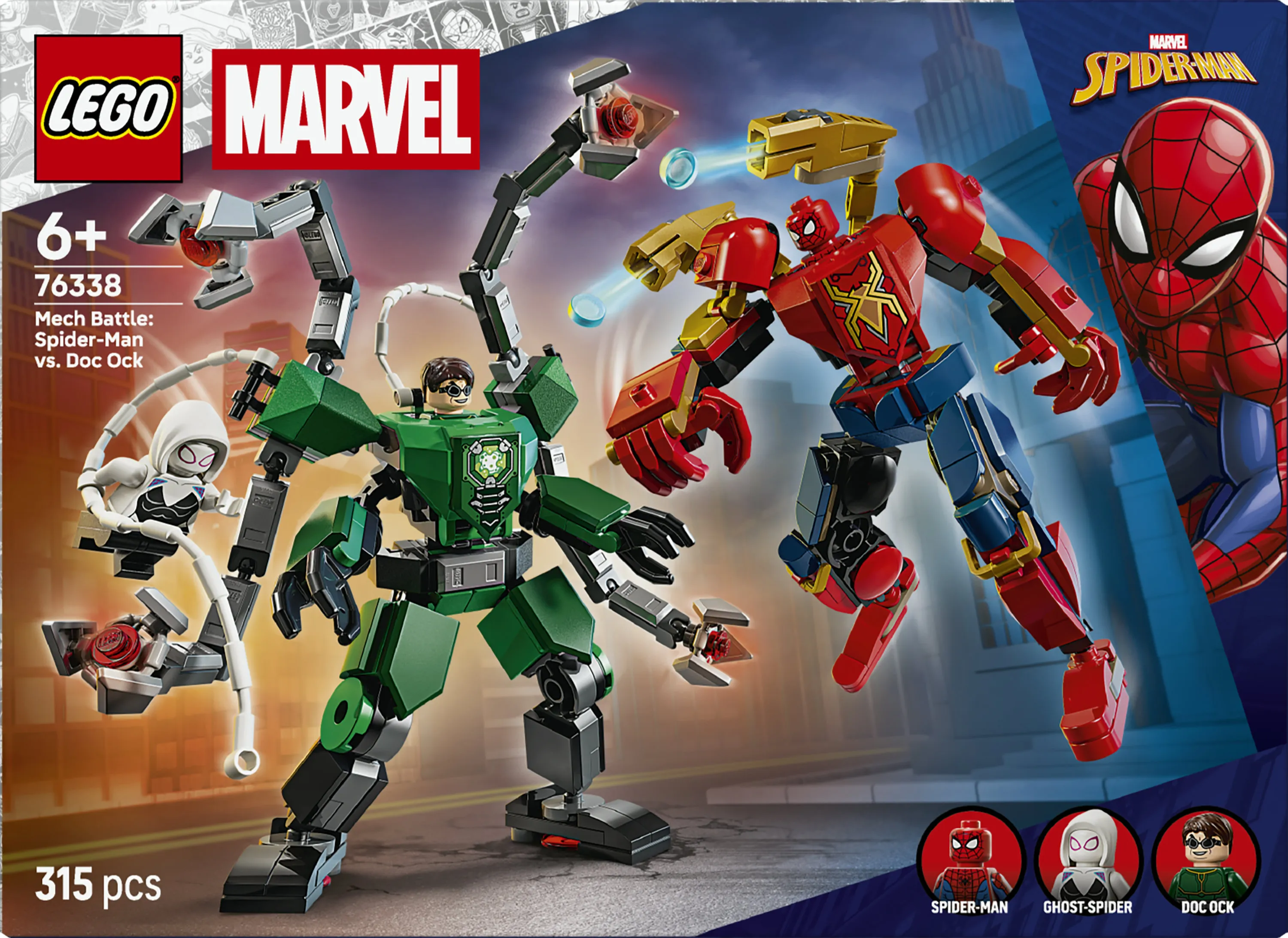LEGO Marvel Robotstrid: Spider-Man mot Doctor Octopus 76338