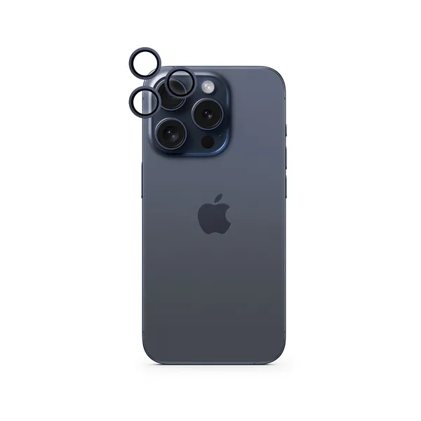 Epico Aluminium Lens, iPhone 15 Pro / 15 Pro Max - Camera Lens Protector, Blue Titanium
