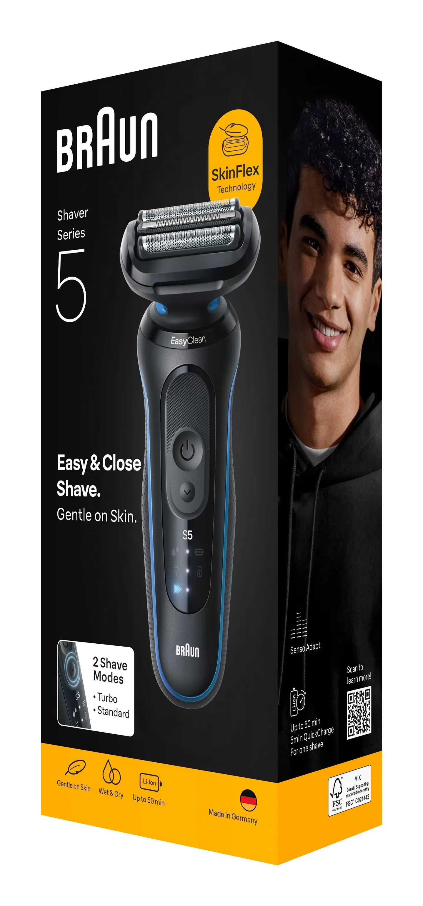 Braun Series 5 52-B1000s Wet&amp;Dry -parranajokone, musta
