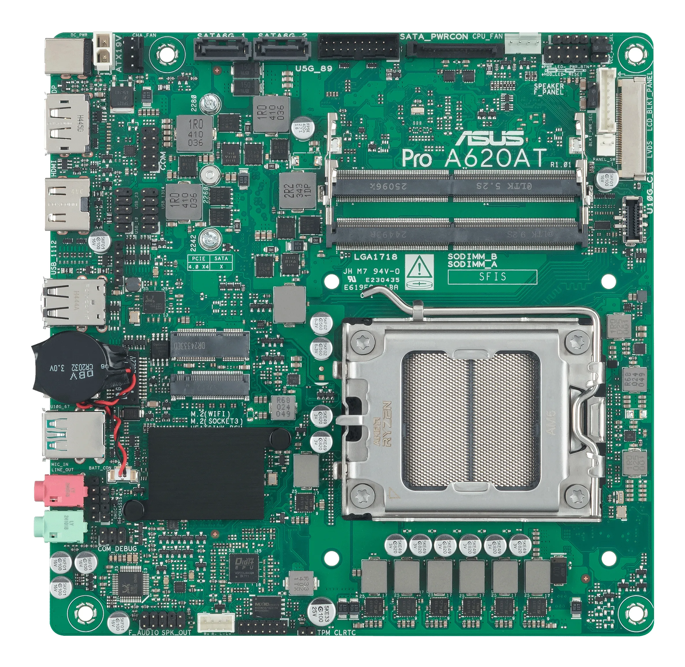 Asus PRO A620AT-CSM AM5 Thin Mini-ITX Motherboard Asus PRO A620AT-CSM AM5 Thin Mini-ITX Motherboard