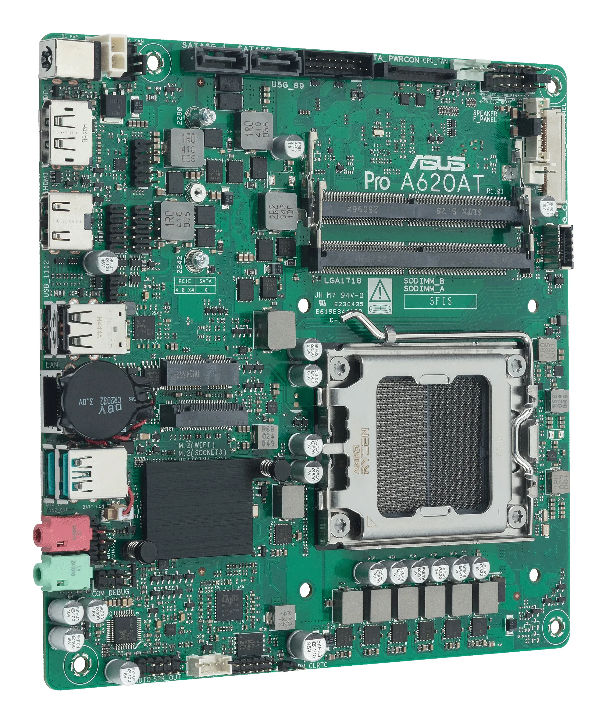 Asus PRO A620AT-CSM AM5 Thin Mini-ITX Motherboard Asus PRO A620AT-CSM AM5 Thin Mini-ITX Motherboard