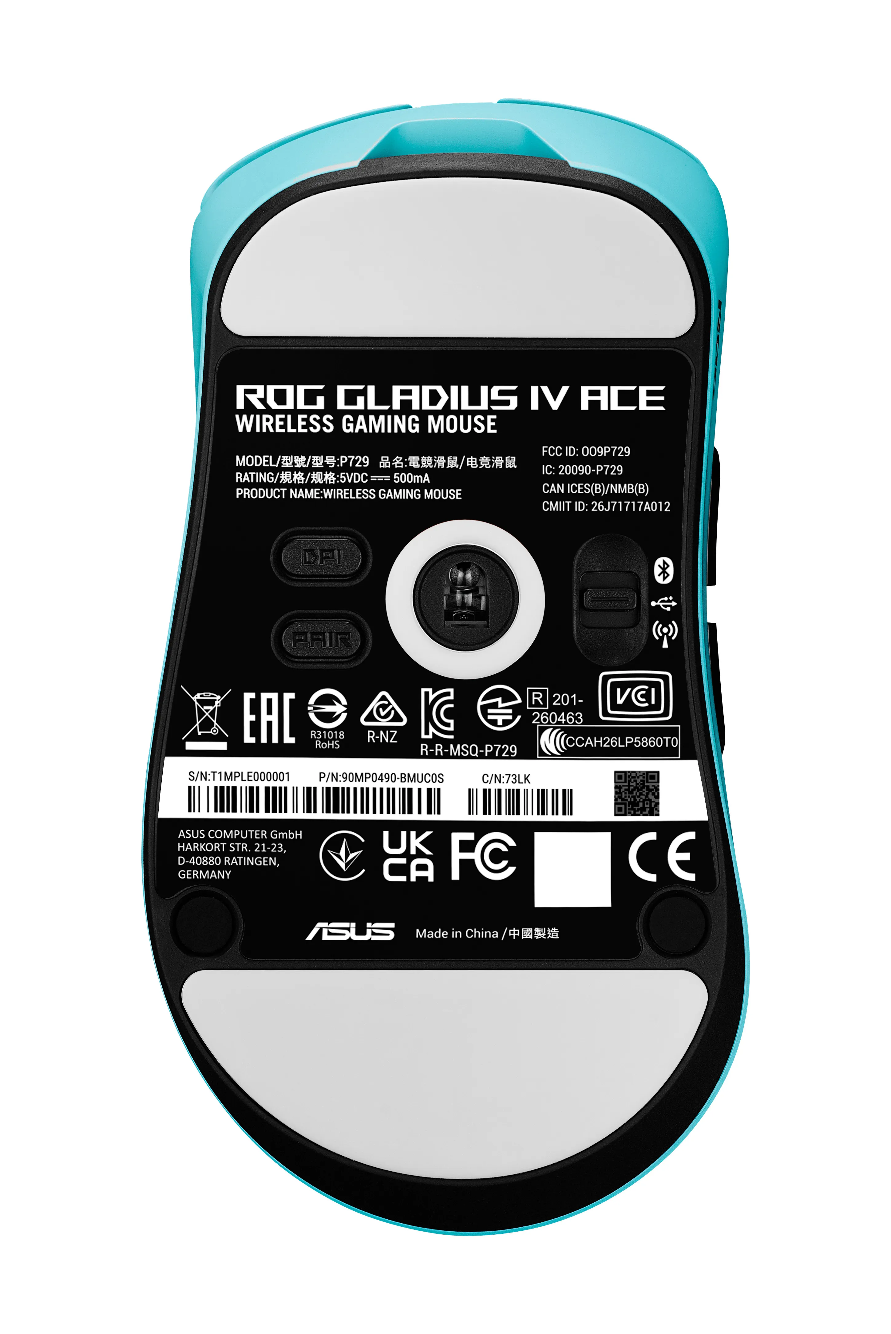 ASUS ROG Gladius IV Ace tr&aring;dl&ouml;s gamingmus, bl&aring;