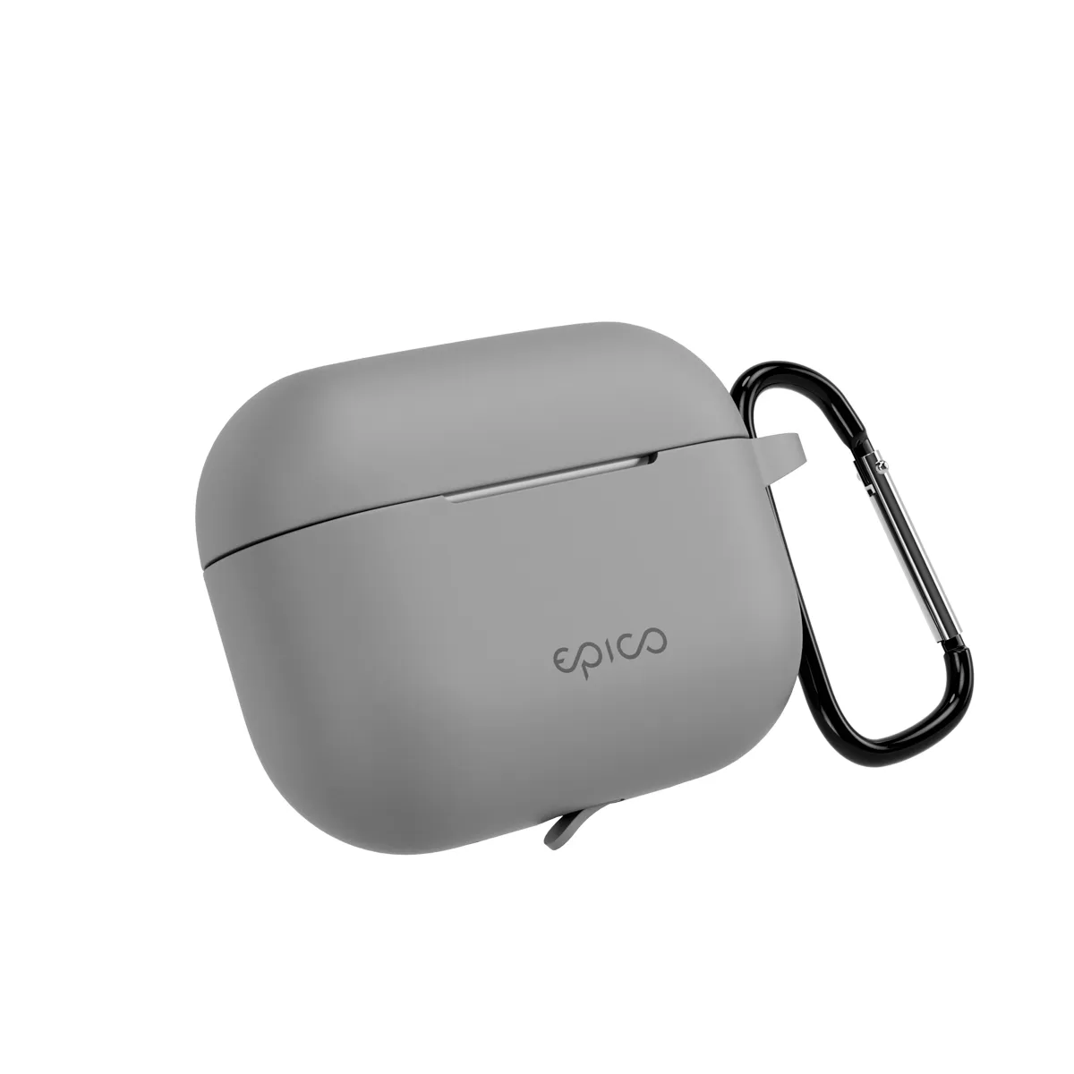 Epico Silicone | Cover AirPods Pro 3 | Grey | Secure Carabiner