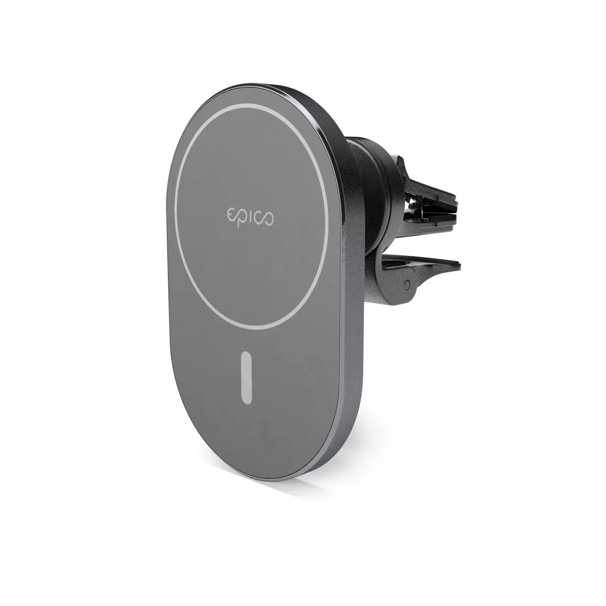 Epico Ellipse Wireless Car Charger (MagSafe compatible) 15W/10W/7,5W + 18W QC - Space Gray